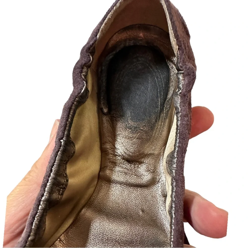 Tod's Ballerina Dee Fibbietta Ballet Flat / Chocolate & Grey (Size 36) - Picture 9 of 10
